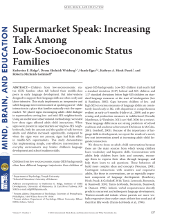 Supermarket Speak: Increasing Talk Among - Kathy Hirsh
