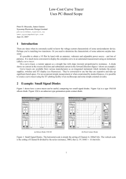 Low-Cost Curve Tracer Uses PC-Based Scope
