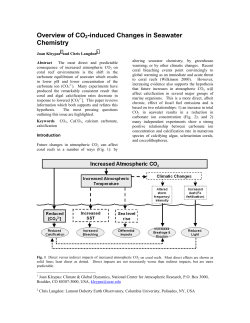 Overview of CO2-induced Changes in Seawater