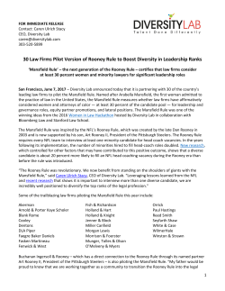30 Law Firms Pilot Version of Rooney Rule to Boost