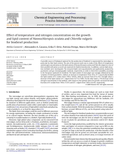 Process Intensification Effect of temperature and nitrogen