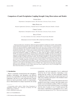 Comparison of Land&ndash;Precipitation Coupling Strength