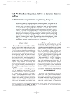 Task Workload and Cognitive Abilities in Dynamic Decision Making