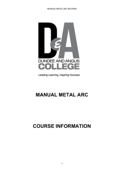 manual metal arc course information