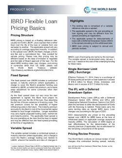 IBRD Pricing Flexible Loan