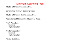 Minimum Spanning Trees