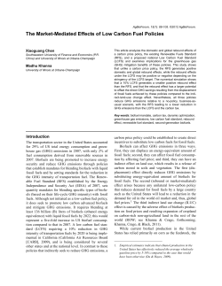 The Market-Mediated Effects of Low Carbon Fuel Policies