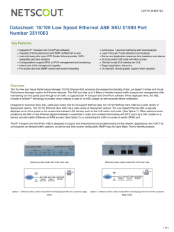 Datasheet: 10/100 Low Speed Ethernet ASE SKU