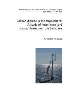 Carbon dioxide in the atmosphere: A study of mean levels and air