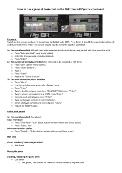 How to run a game of basketball on the Daktronics All Sports