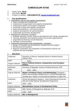 curriculum vitae