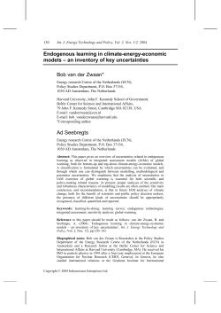 Endogenous learning in climate-energy