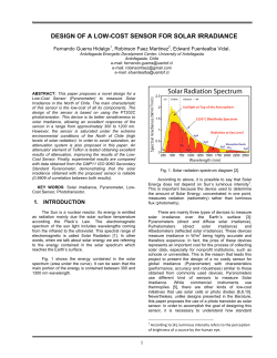 design of a low-cost sensor for solar irradiance