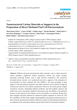 Nanostructured Carbon Materials as Supports in the