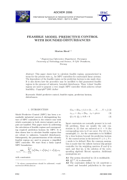 feasible model predictive control with bounded disturbances