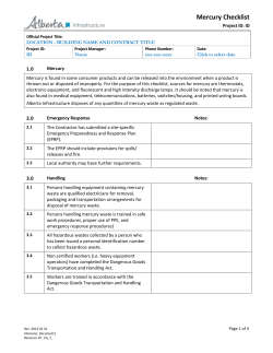 EMS Mercury Checklist template