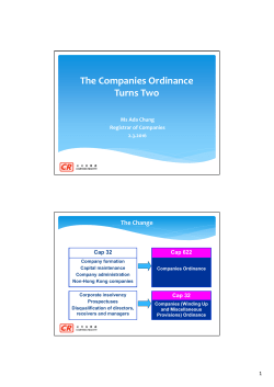 The Companies Ordinance Turns Two (17
