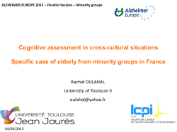 Cognitive assessment in cross-cultural