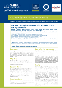 Cochrane Systematic Review Summary