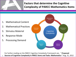 Factors that determine the Cognitive Complexity of
