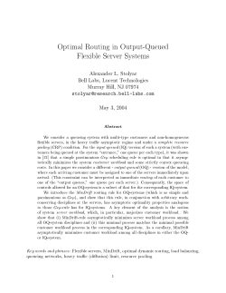 Optimal Routing in Output-Queued Flexible Server Systems