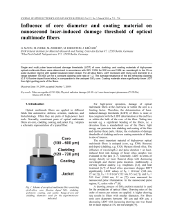 Influence of core diameter and coating material on nanosecond
