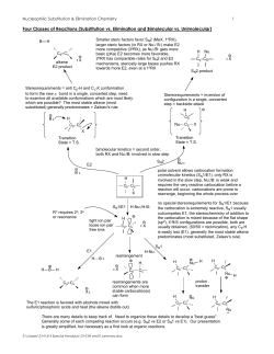 Four Classes of Reactions (Substitution vs. Elimination and
