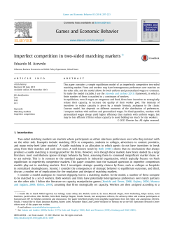 Imperfect competition in two-sided matching markets