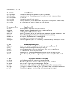 Latin Prefixes &ndash; 19 - 24 19. circum