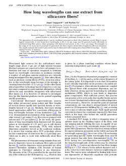How long wavelengths can one extract from silica-core