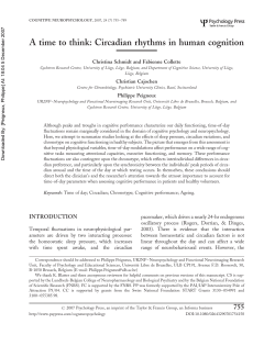 Circadian rhythms in human cognition