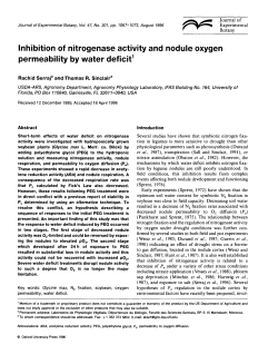 Inhibition of nitrogenase activity and nodule oxygen permeability by