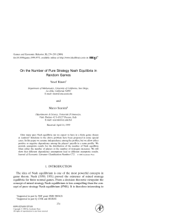 On the Number of Pure Strategy Nash Equilibria in Random Games