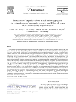 Protection of organic carbon in soil microaggregates