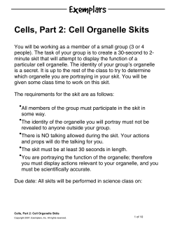 Cells, Part 2: Cell Organelle Skits