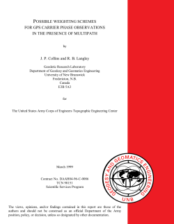 Possible Weighting Schemes for GPS Carrier Phase Observations in