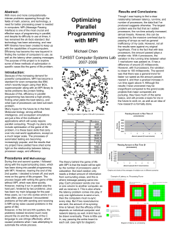 Optimizing Parallel Programming with MPI