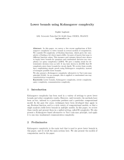 Lower bounds using Kolmogorov complexity