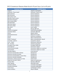 Common Name Scientific Name - Champaign