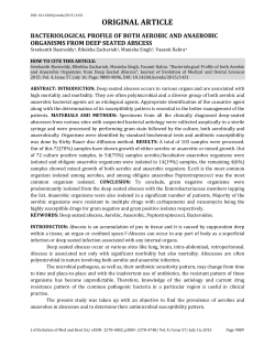 bacteriological profile of both aerobic and anaerobic organisms from