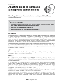 Adapting crops to increasing atmospheric carbon dioxide