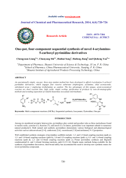 One-pot, four-component sequential synthesis of novel 4