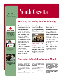Breaking the Ice by Amelia Aubourg November is Youth Involvement