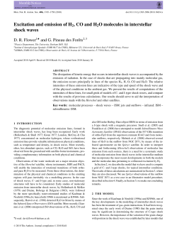 Excitation and emission of H2, CO and H2O molecules in interstellar
