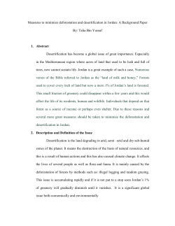 Measures to minimize deforestation and desertification in