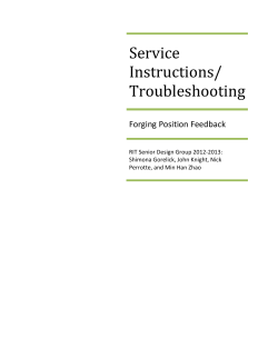 Service Instructions/ Troubleshooting