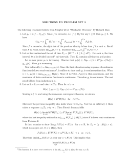 SOLUTIONS TO PROBLEM SET 3 The following treatment follows