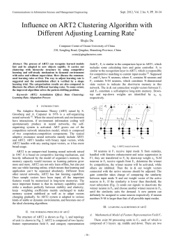 Influence on ART2 Clustering Algorithm with Different Adjusting