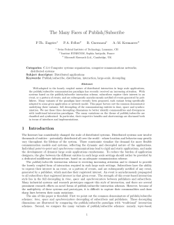 The Many Faces of Publish/Subscribe