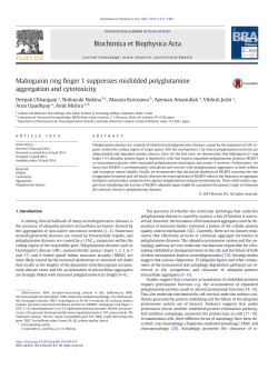 Mahogunin ring finger 1 suppresses misfolded polyglutamine